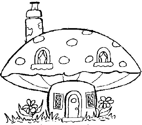 Mushrooms coloring pages