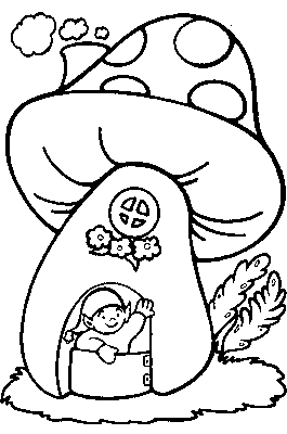 Mushrooms coloring pages