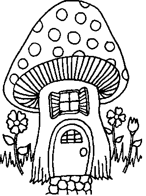 Mushrooms coloring pages