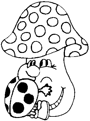 Mushrooms coloring pages