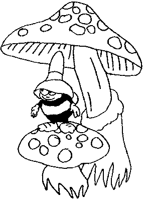 Mushrooms coloring pages