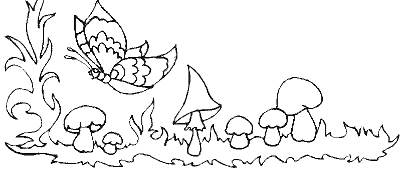 Mushrooms coloring pages