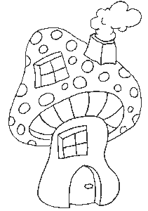 Mushrooms coloring pages