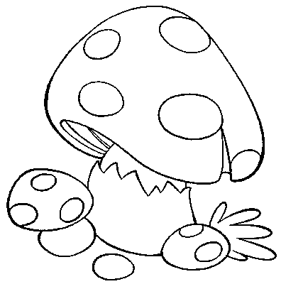 Mushrooms coloring pages