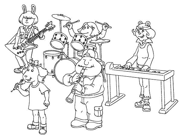 Music coloring pages