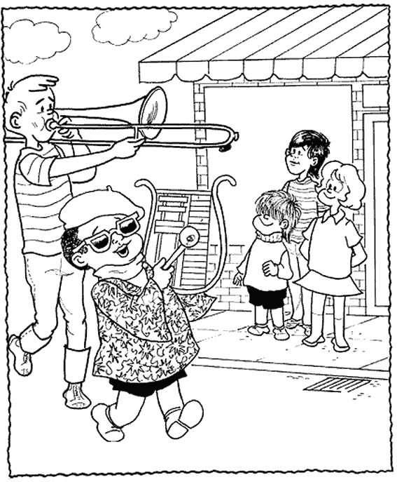 Music coloring pages