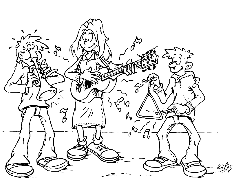 Music coloring pages