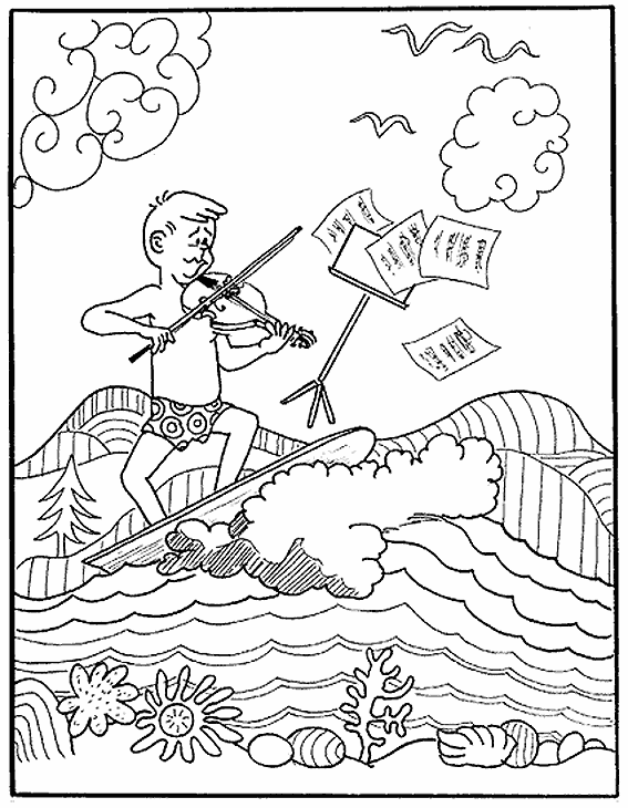 Music coloring pages