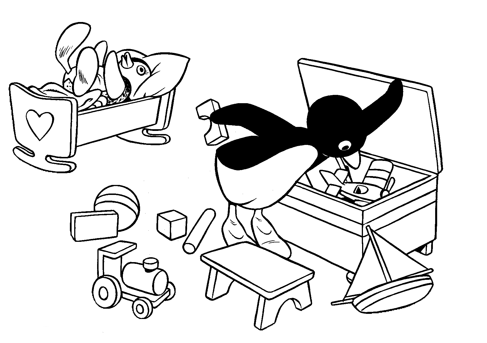 Pingu coloring pages