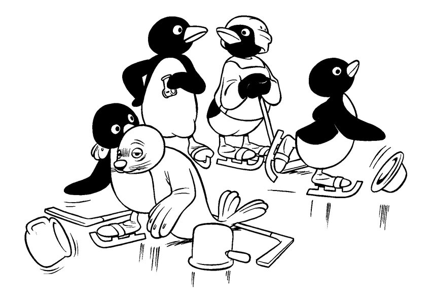 Pingu coloring pages