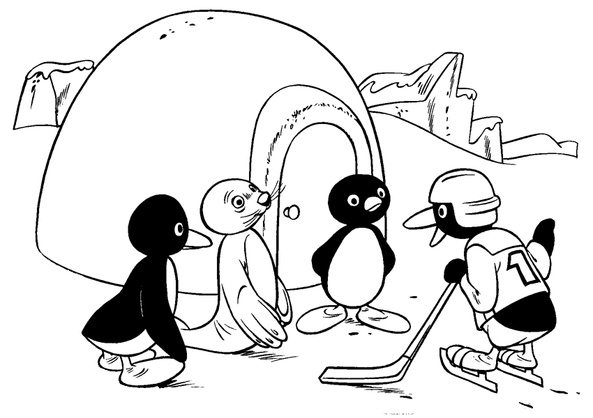 Pingu coloring pages