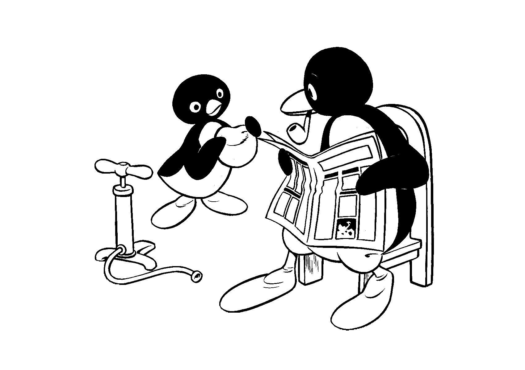 Pingu coloring pages