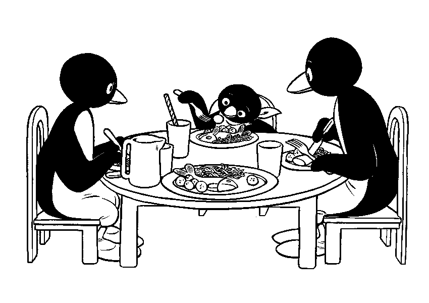 Pingu coloring pages