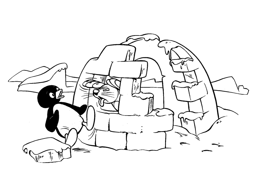 Pingu coloring pages