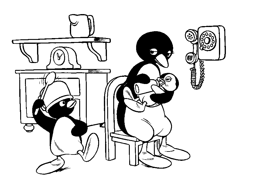 Pingu coloring pages