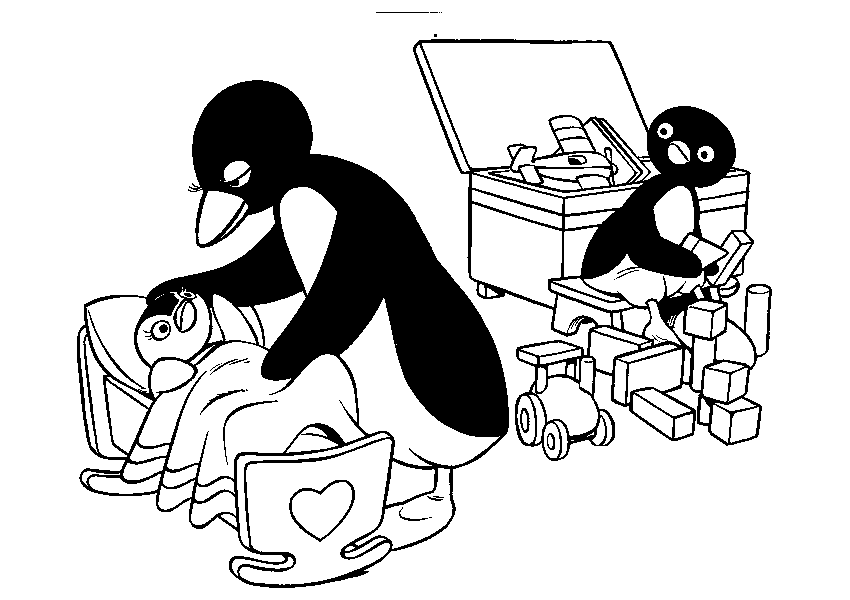 Pingu coloring pages