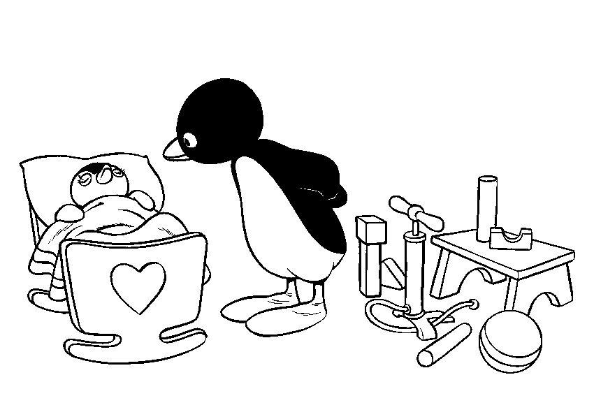 Pingu coloring pages