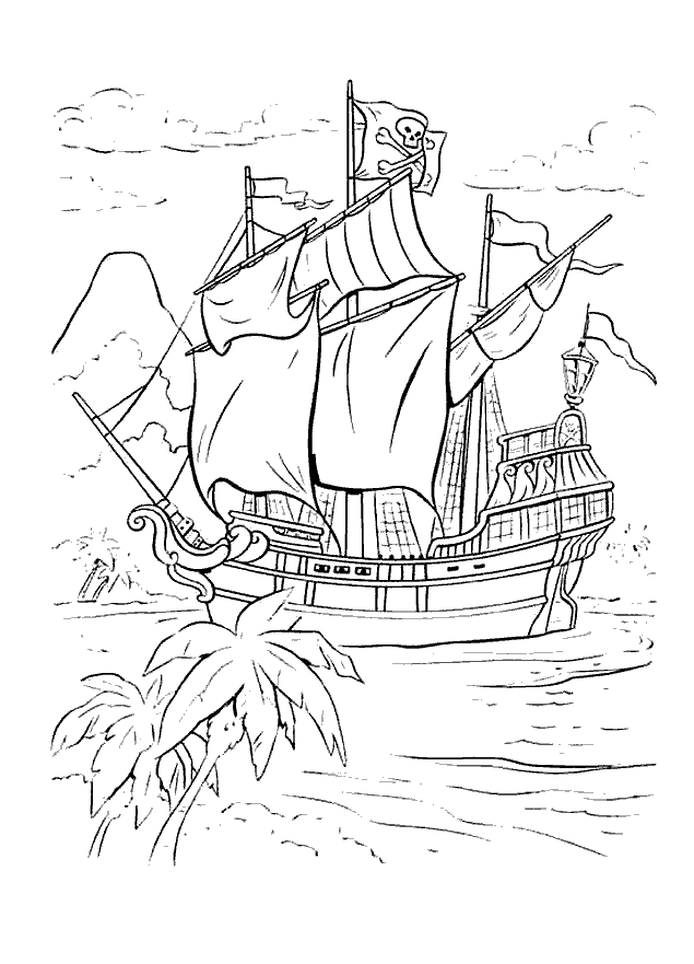 Pirate coloring pages