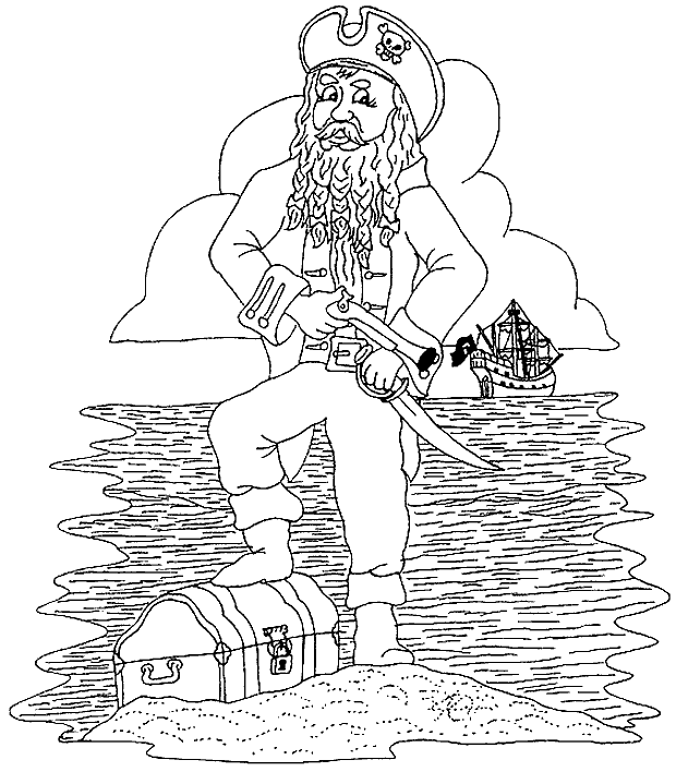 Pirate coloring pages