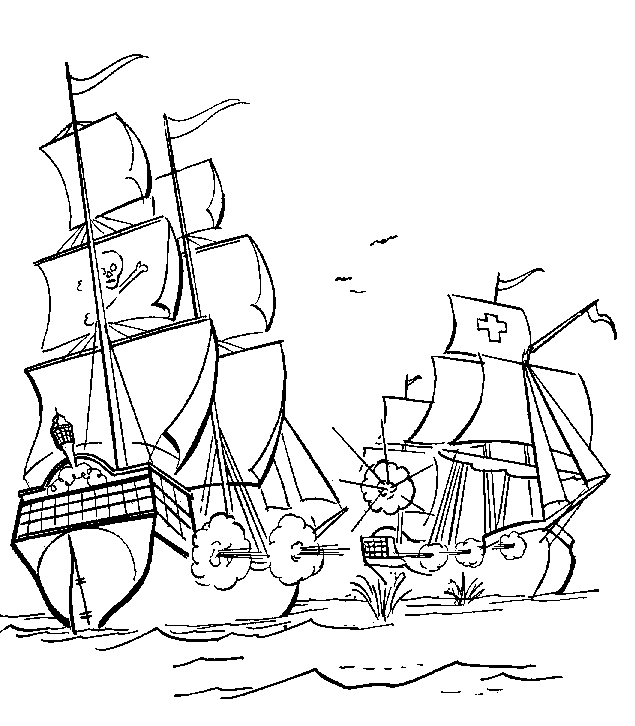 Pirate coloring pages