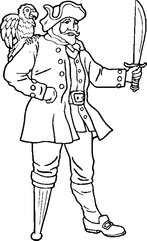 Pirate coloring pages