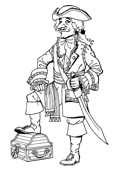 Pirate coloring pages