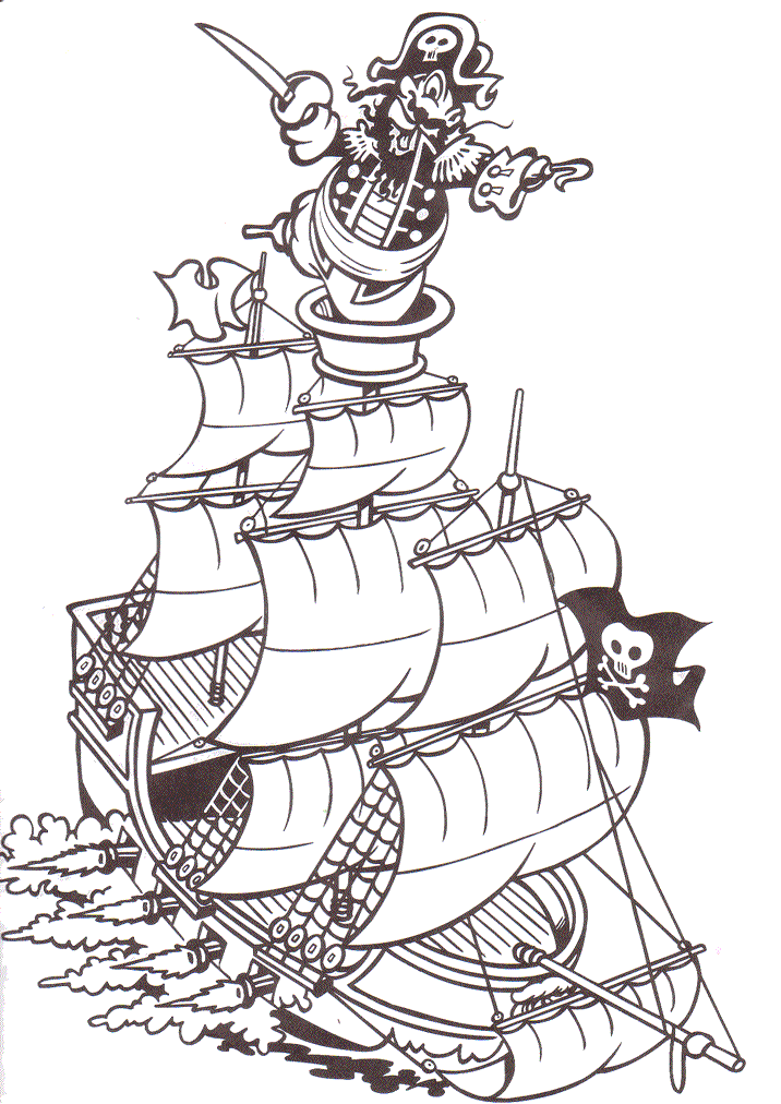 Pirate coloring pages