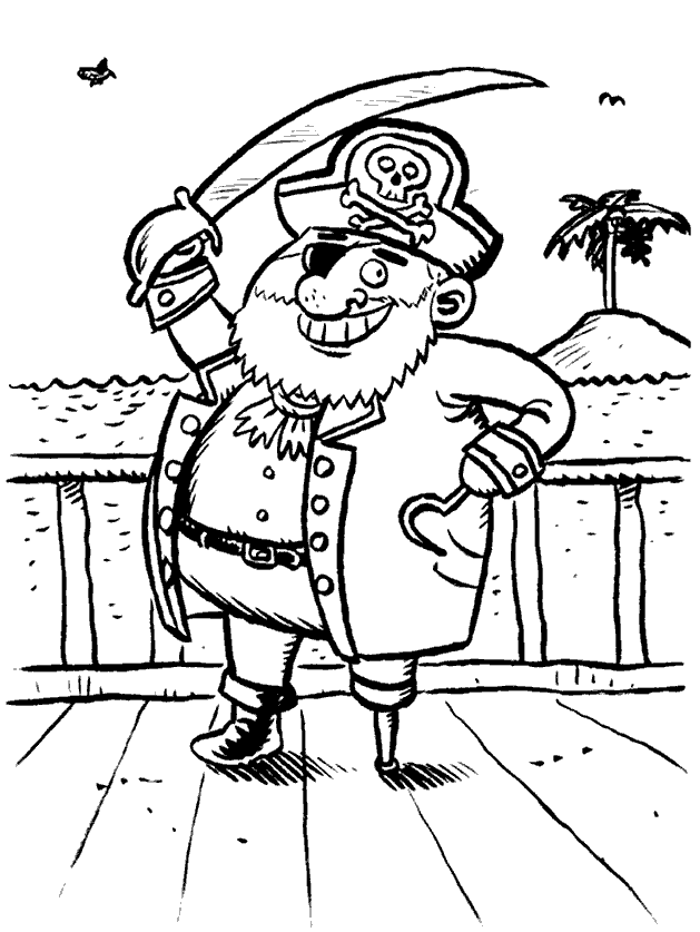 Pirate coloring pages