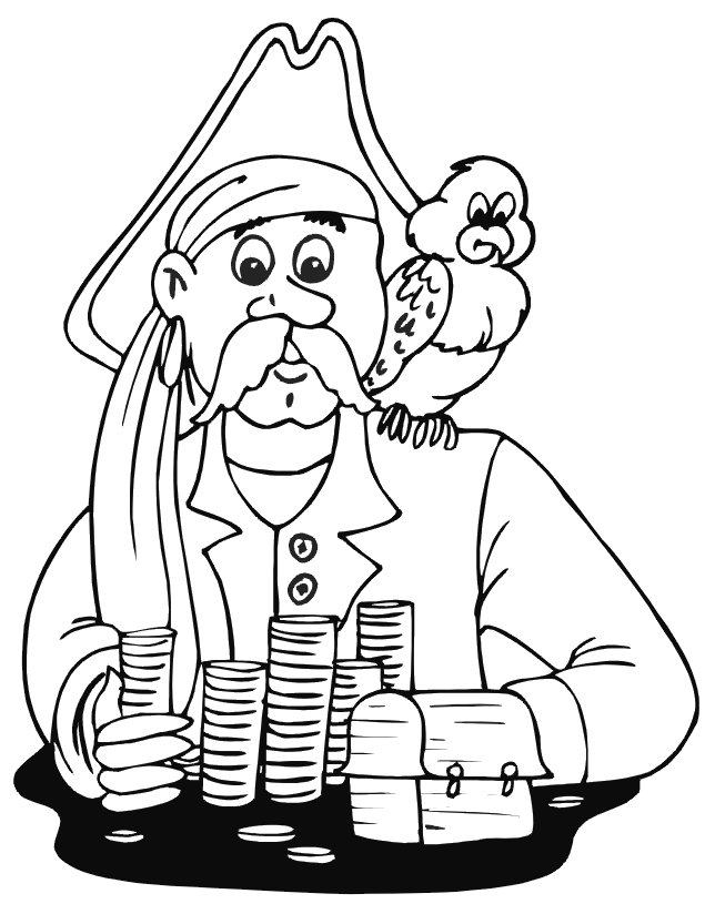 Pirate coloring pages