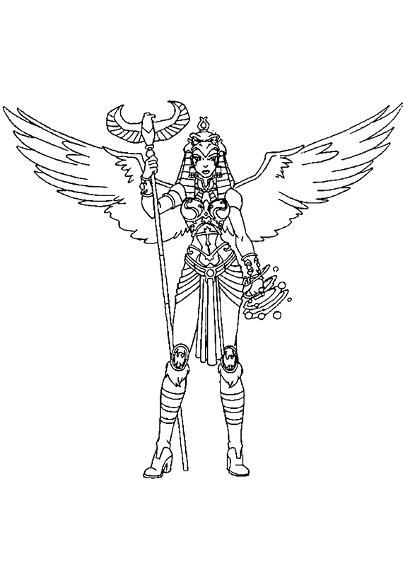 anime warrior coloring pages