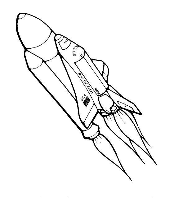 Space coloring pages