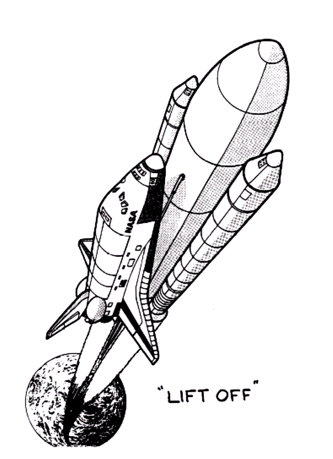 Space coloring pages