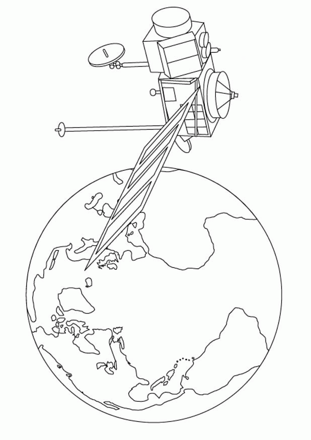 Space coloring pages