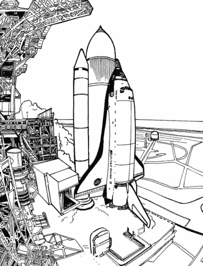 Space coloring pages