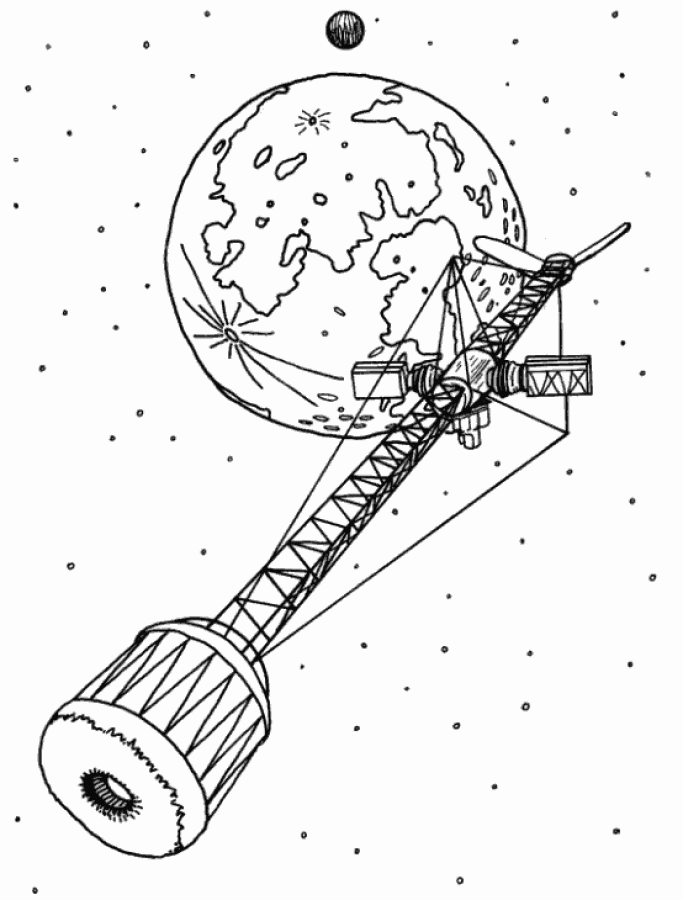 Space coloring pages