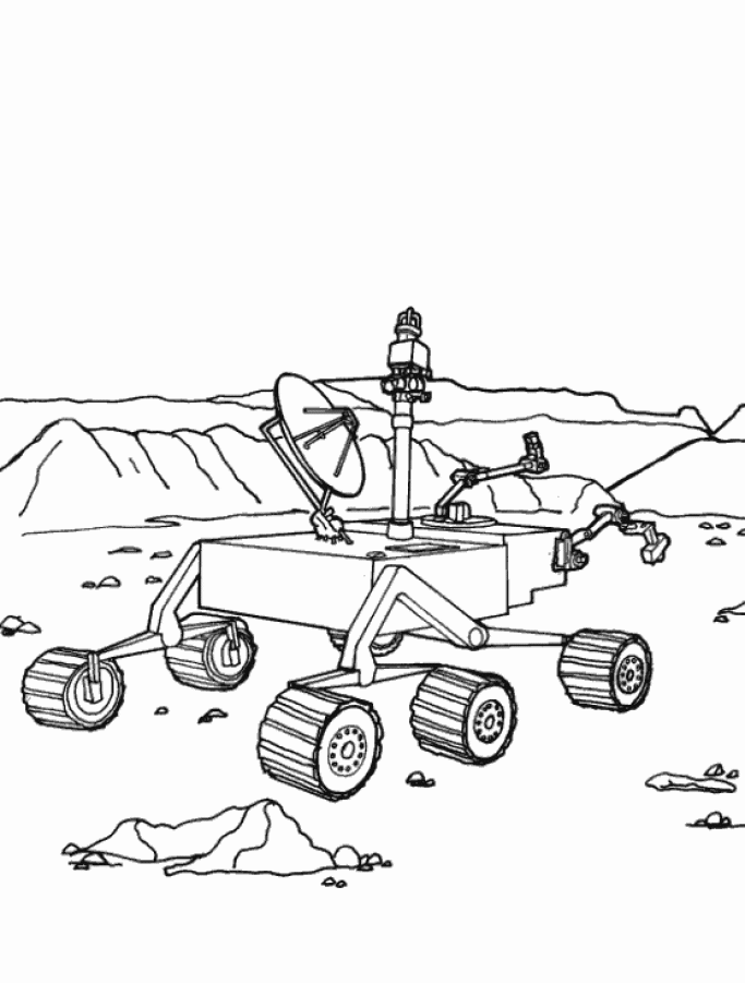 Space coloring pages