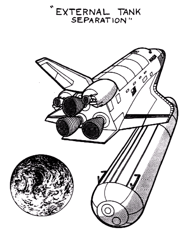 Space coloring pages