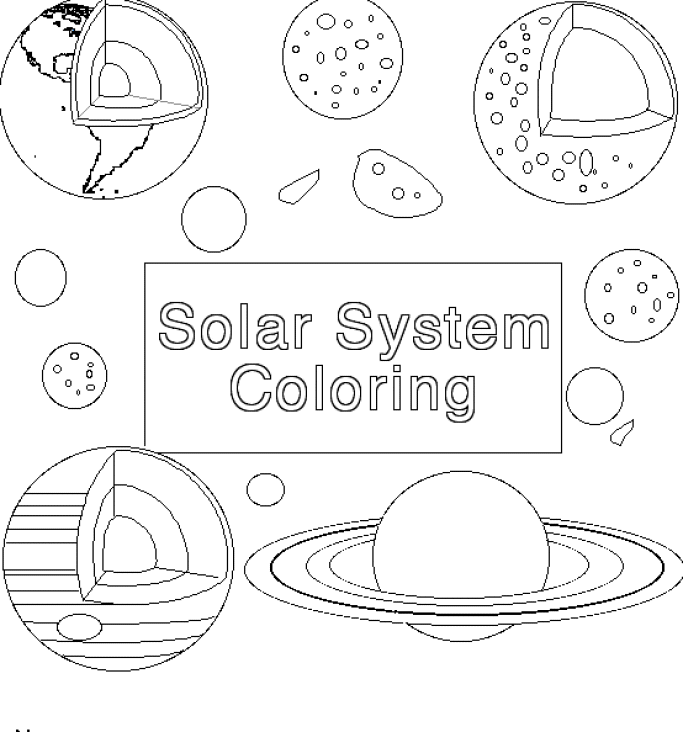 Space coloring pages