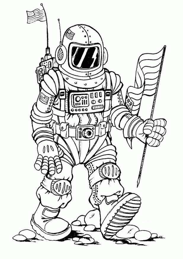 Space coloring pages