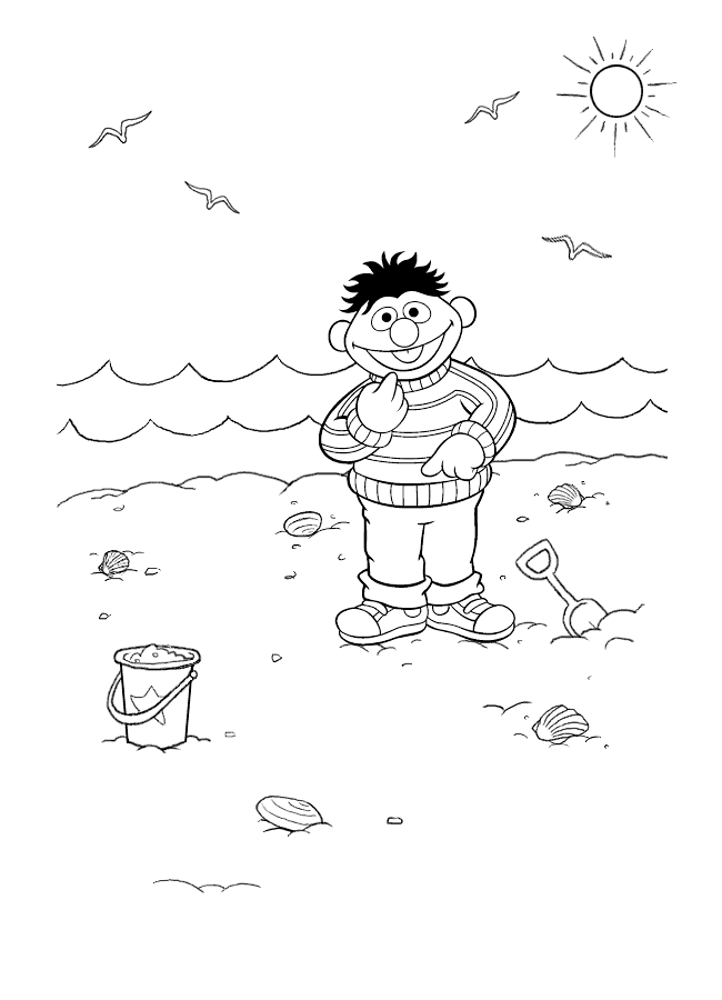 Summer holiday coloring pages