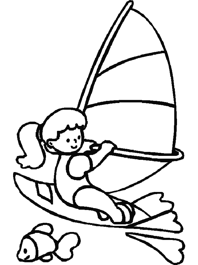 Summer holiday coloring pages