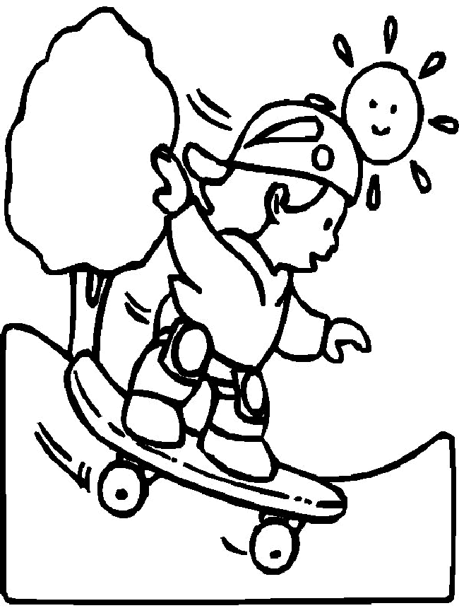 Summer holiday coloring pages
