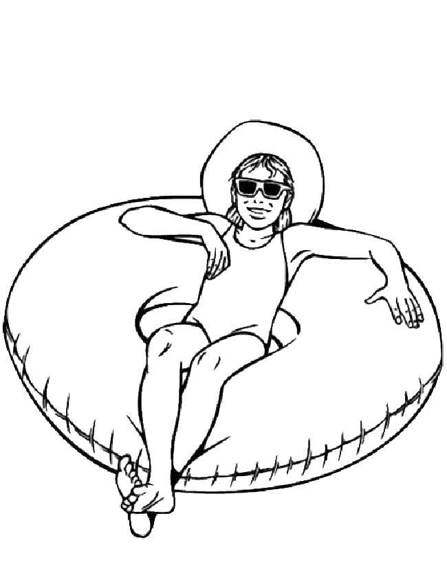 Summer holiday coloring pages