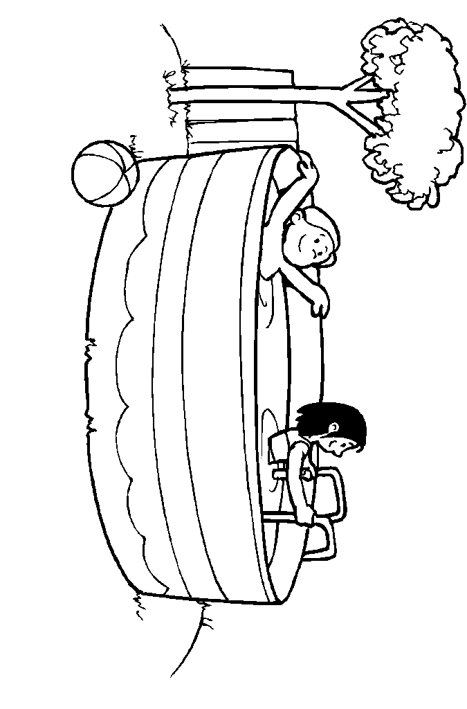Summer holiday coloring pages
