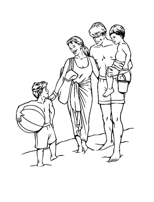 Summer holiday coloring pages