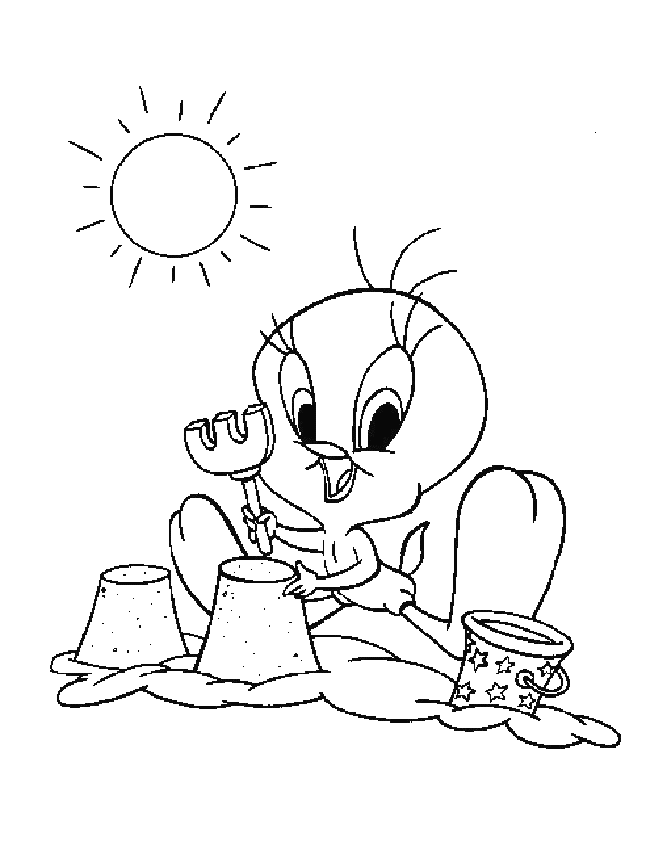 Summer holiday coloring pages