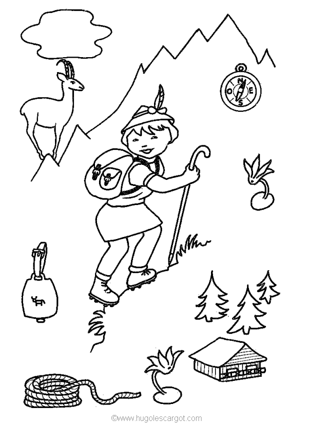 Summer holiday coloring pages