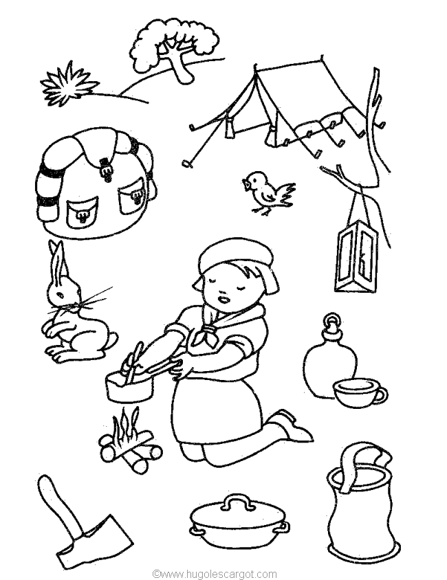 Summer holiday coloring pages
