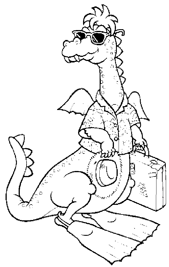 Summer holiday coloring pages