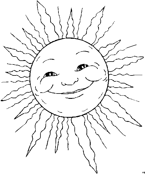 Sun coloring pages